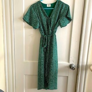 Midi length wrap dress